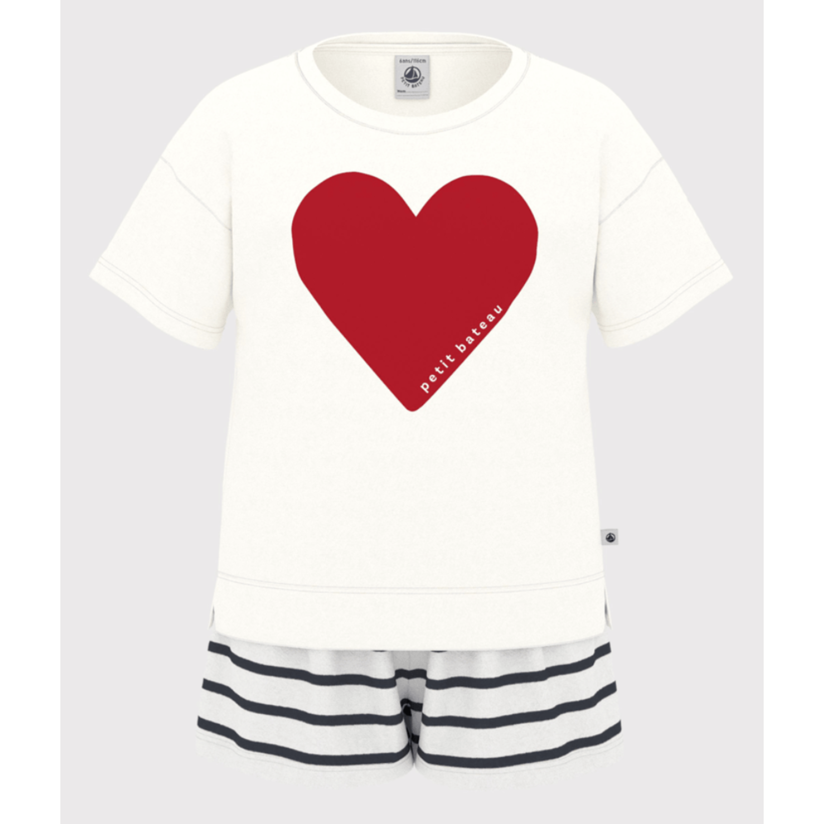 Petit Bateau PYJACOURT MARSHMALLOW/SMOKING A0CKD