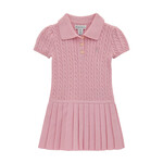 Ralph Lauren MINI-CABLE COTTON-BLEND POLO DRESS BATH PINK