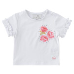 Natini T-SHIRT FLOWER WHITE