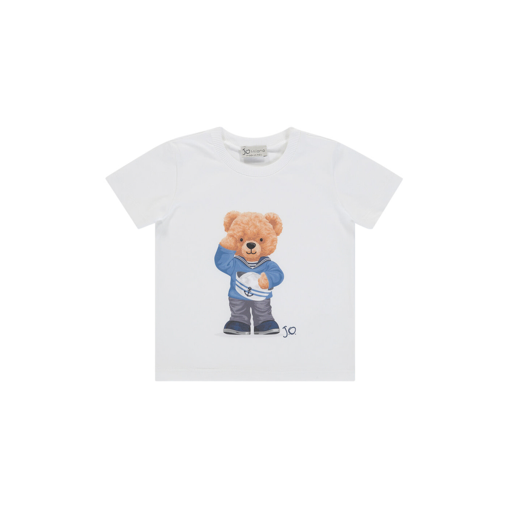 Jo Milano T-SHIRT SZ. 3 A WHITE 94% CO 6% EA