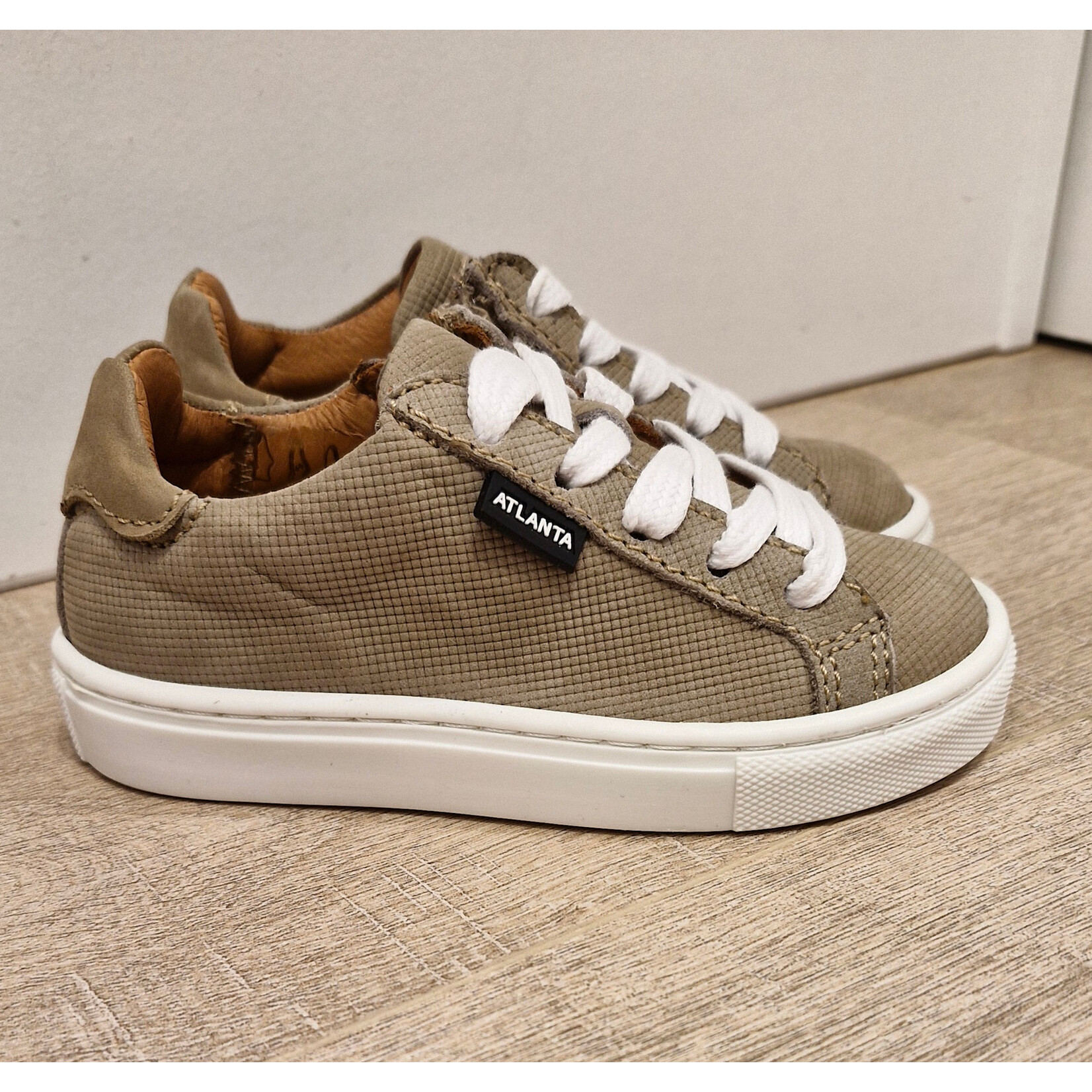 Atlanta Sneaker laces & zip Olive pixel & nubuk
