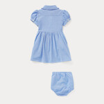 Ralph Lauren SOLID OXFORD-DRESSES-KNIT-HARBOR ISLAND BLUE
