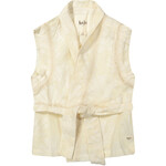 Baje Studio IZE Gilet, woven, AOP off-white shell