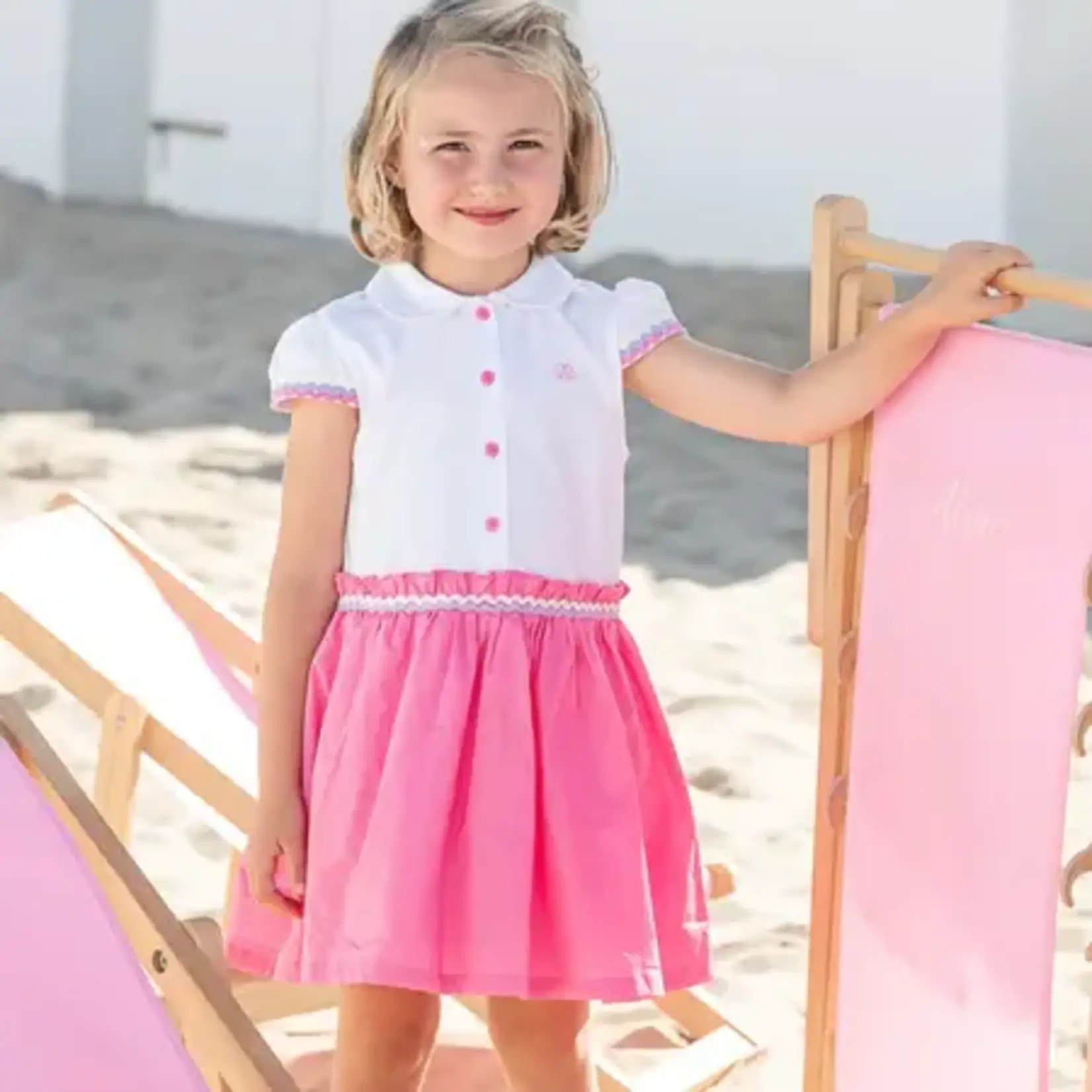 Natini DRESS ZARA WHITE-FUCHSIA