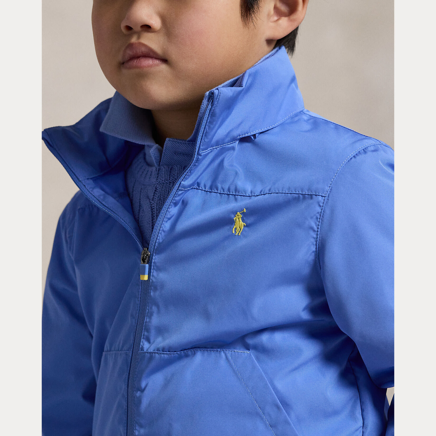 Ralph Lauren PACKABLE WATER-REPELLENT HOODED JACKET HARBOR ISLAND BLUE
