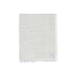 Jollein Deken Wieg 75x100cm Fringe Stripe - Sea Green/Ivory - GOTS