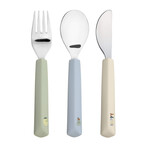 Lässig Cutlery with Silicone Handle (3 pcs) - Happy Fruits, Lemon
