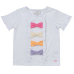 Natini T-SHIRT RUFFLE BOW WHITE