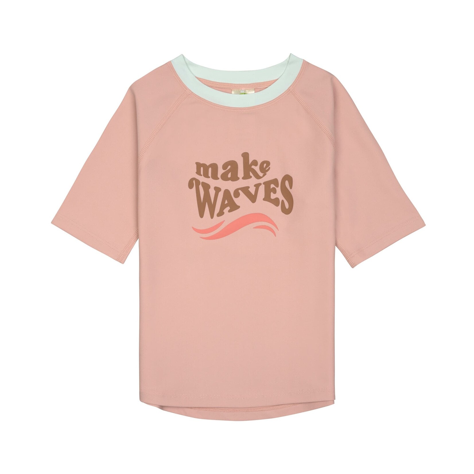 LSF Short Sleeve Rashguard Make Waves peach