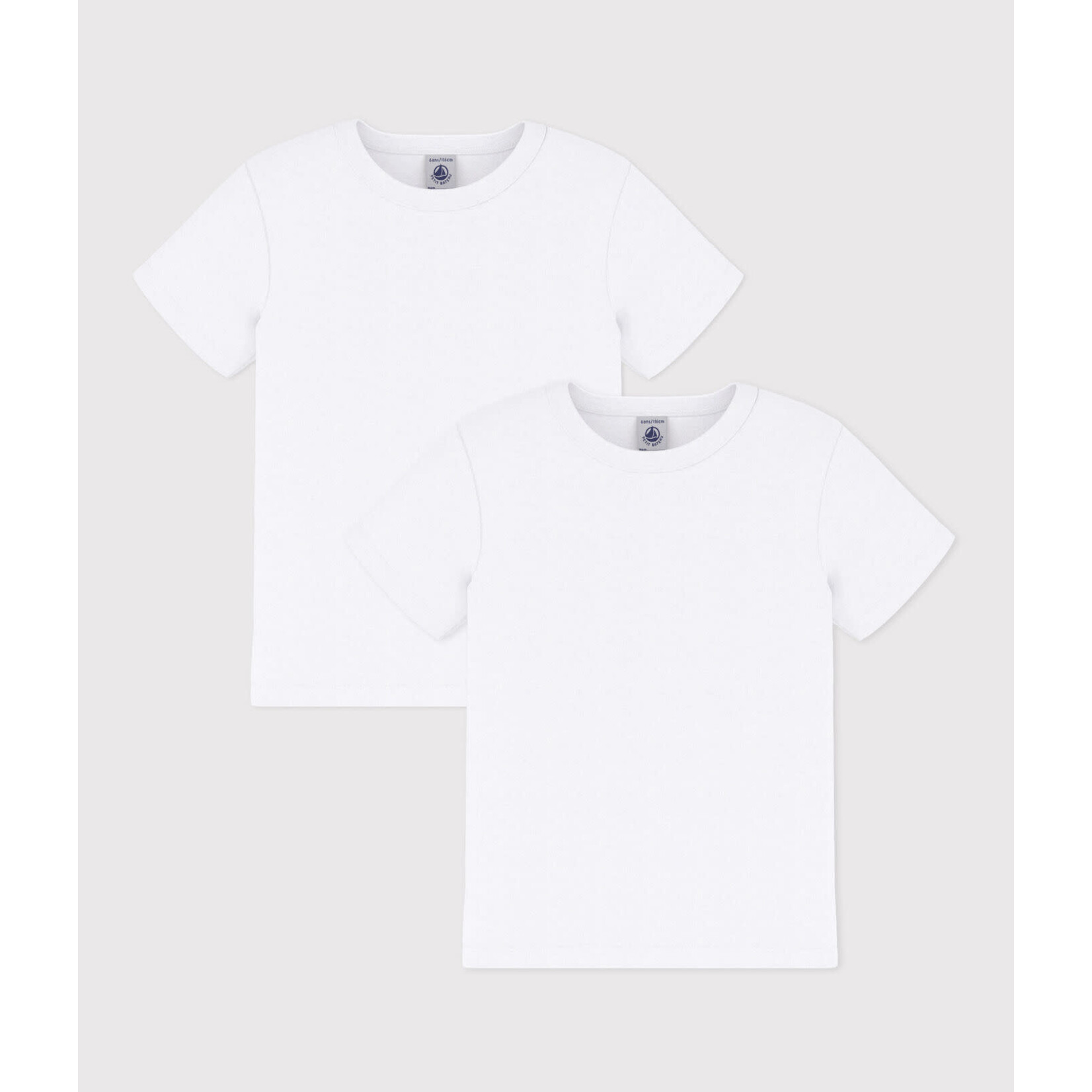 Petit Bateau Setje met 2 basic katoenen T-shirts met korte mouw voor meisjes