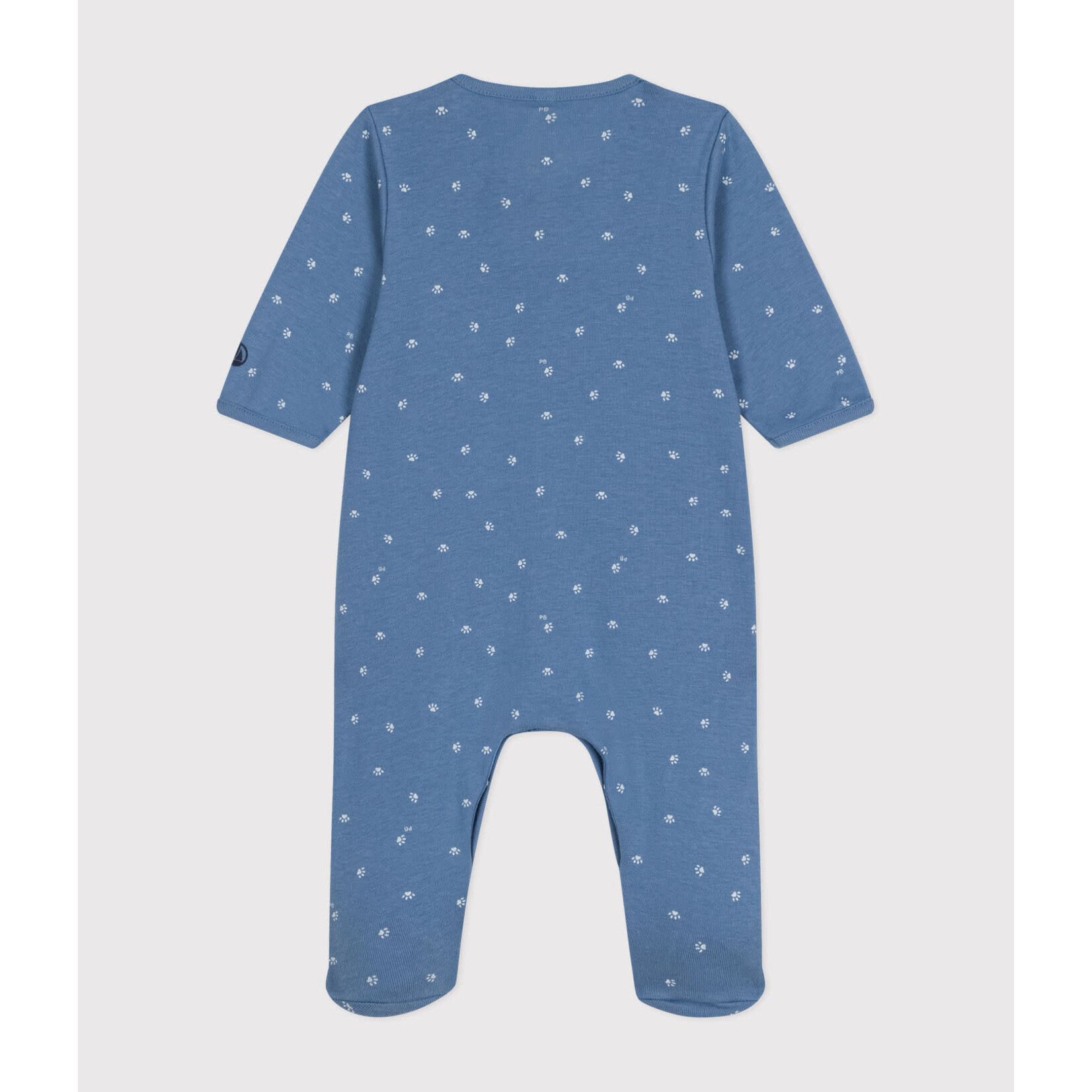 Petit Bateau KATOENEN BABYPYJAMA blauw BEACH/ MARSHMALLOW