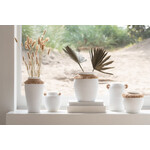 J-Line Vaas Ibiza Klei/Riet Wit/Naturel Medium