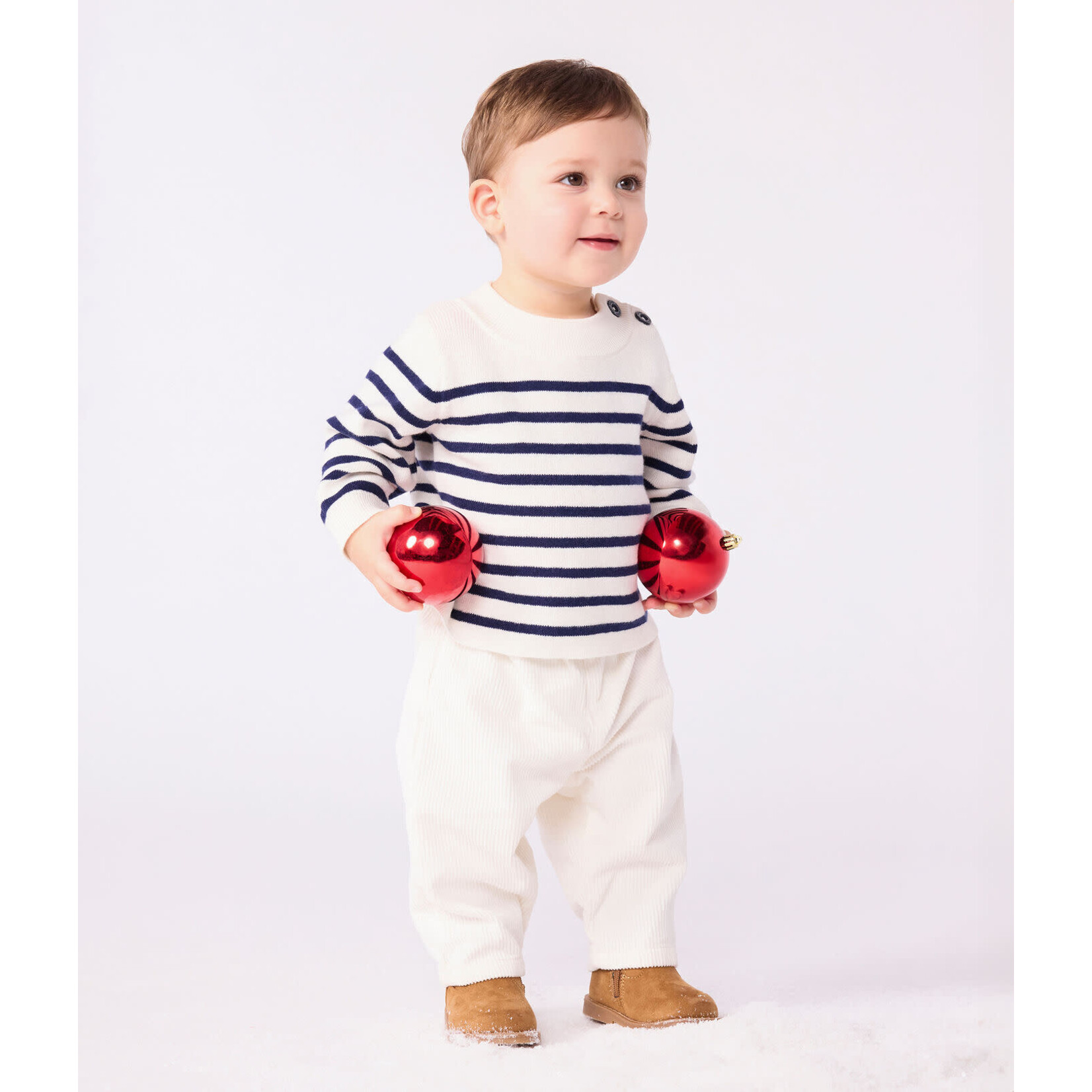 Petit Bateau PULL MARIN MARSHMALLOW/SOIR A0DUF
