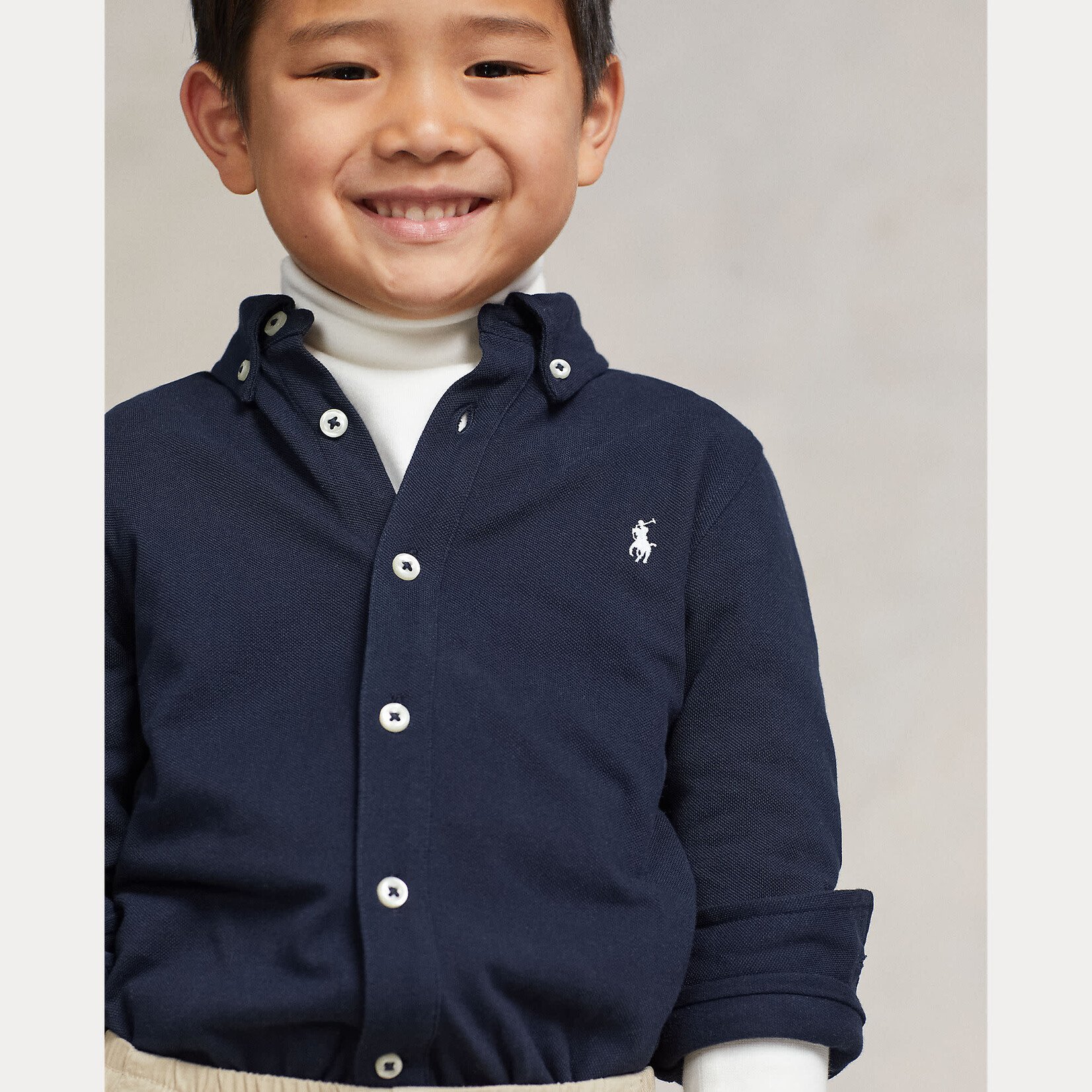 Ralph Lauren LS FB CS M5-SHIRTS-SPORT SHIRT AVIATOR NAVY