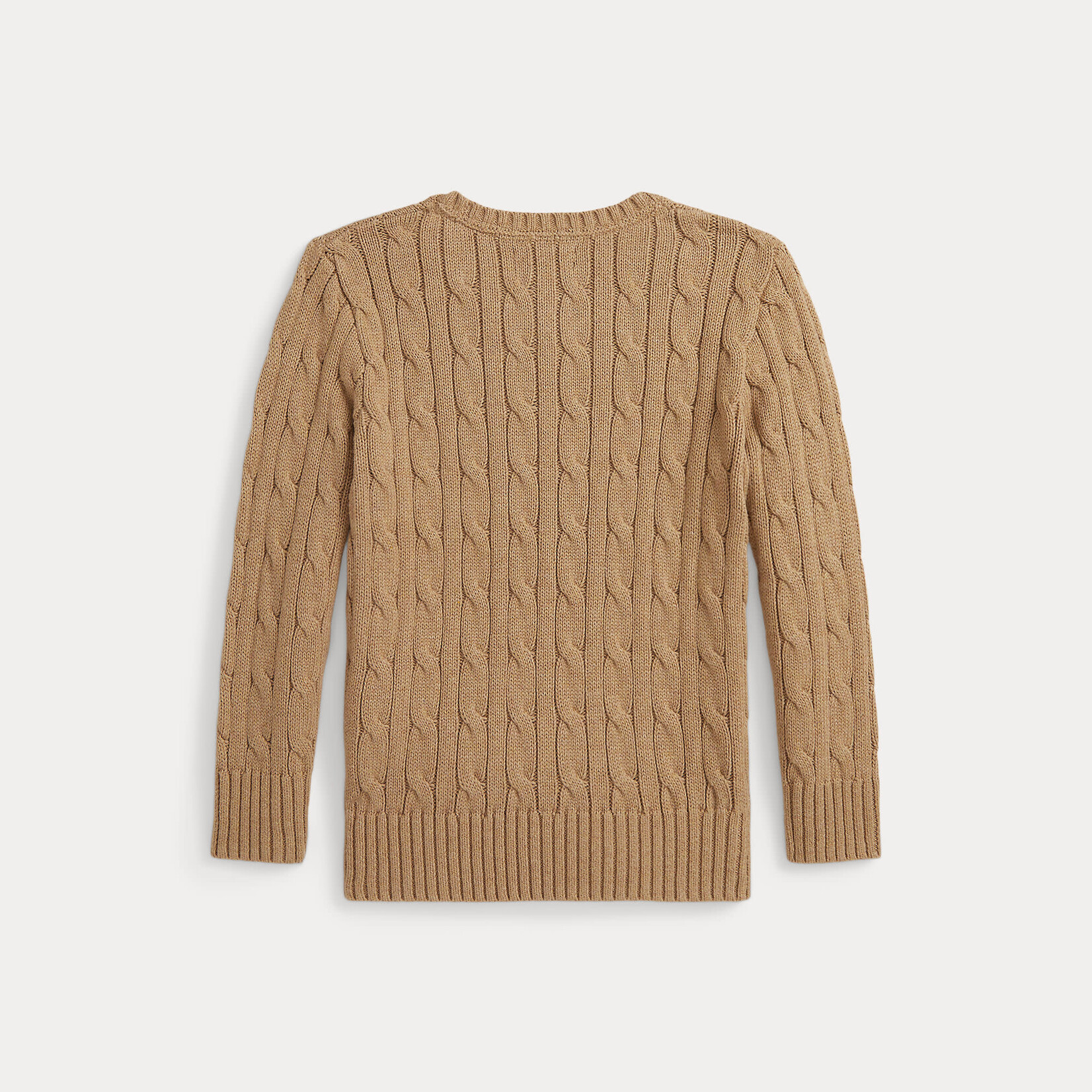 Ralph Lauren LS CABLE CN-TOPS-SWEATER CAMEL HTHR/C8520