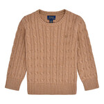 Ralph Lauren LS CABLE CN-TOPS-SWEATER CAMEL HTHR/C8520