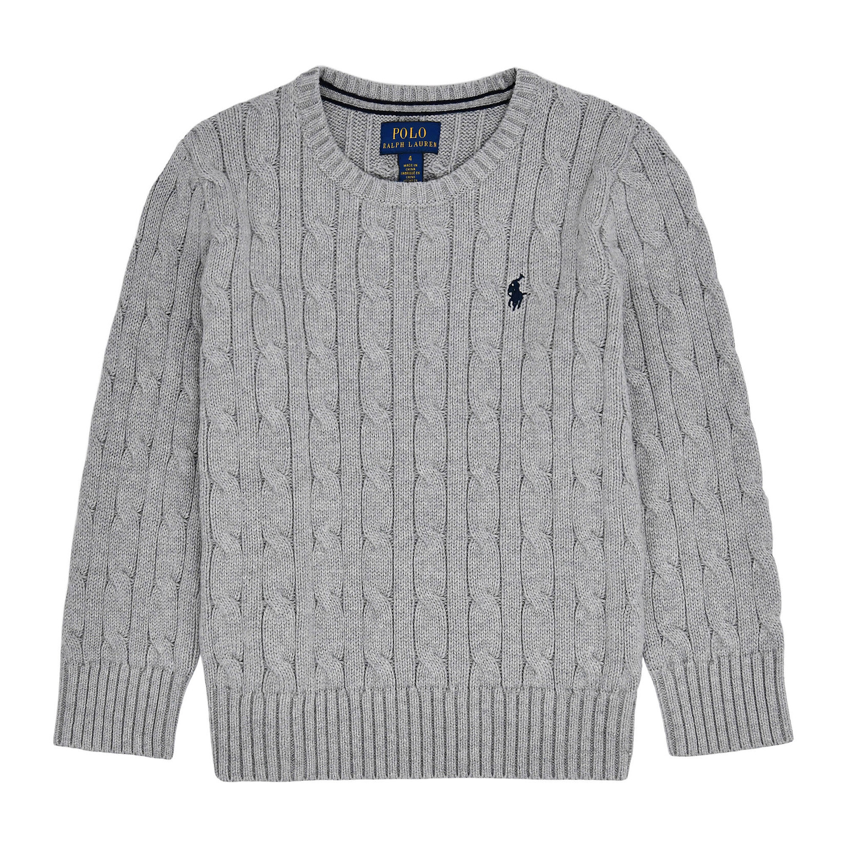 Ralph Lauren LS CABLE CN-TOPS-SWEATER ANDOVER HEATHER/C7932