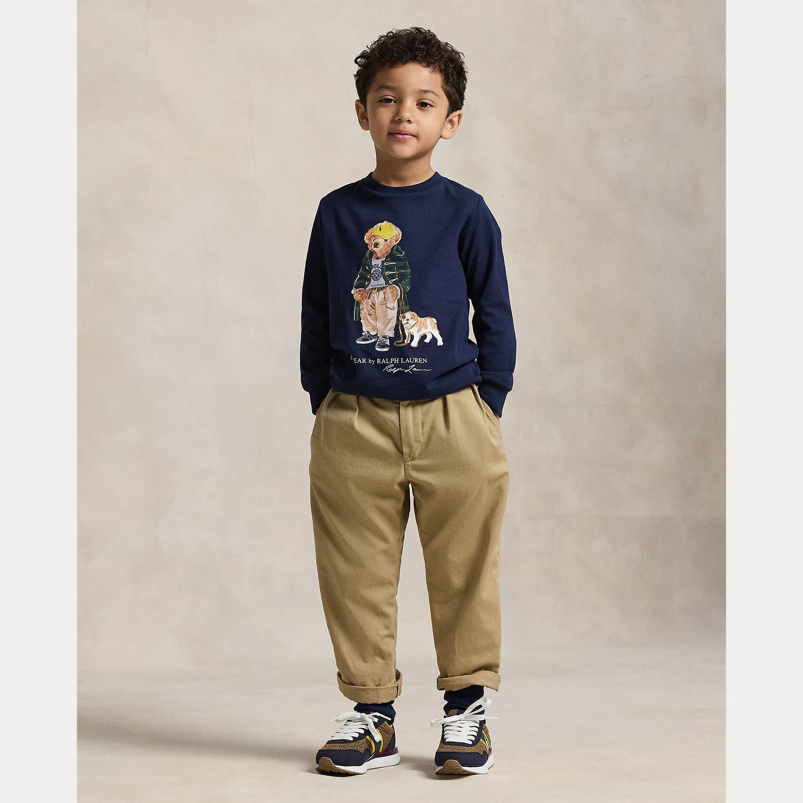 Ralph Lauren KNIT-T-SHIRT FA25 BEAR REFINED NAVY