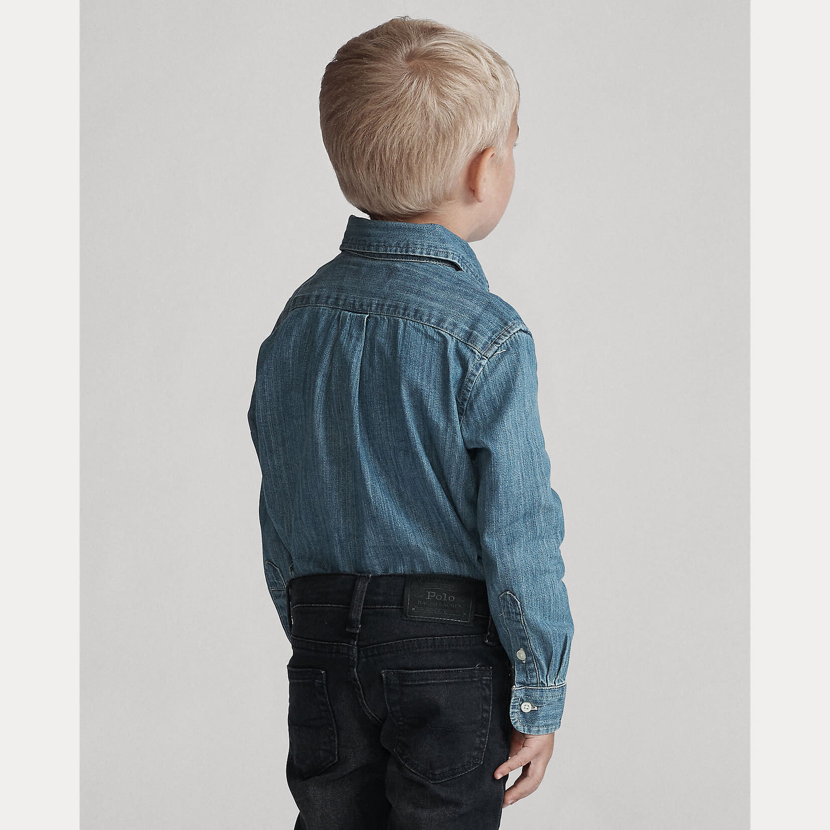 Ralph Lauren LS BD-TOPS-SHIRT DK BLUE