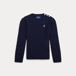 Ralph Lauren CABLE CN-SWEATER-PULLOVER HUNTER  NAVY W/ C2740 NEVIS PP