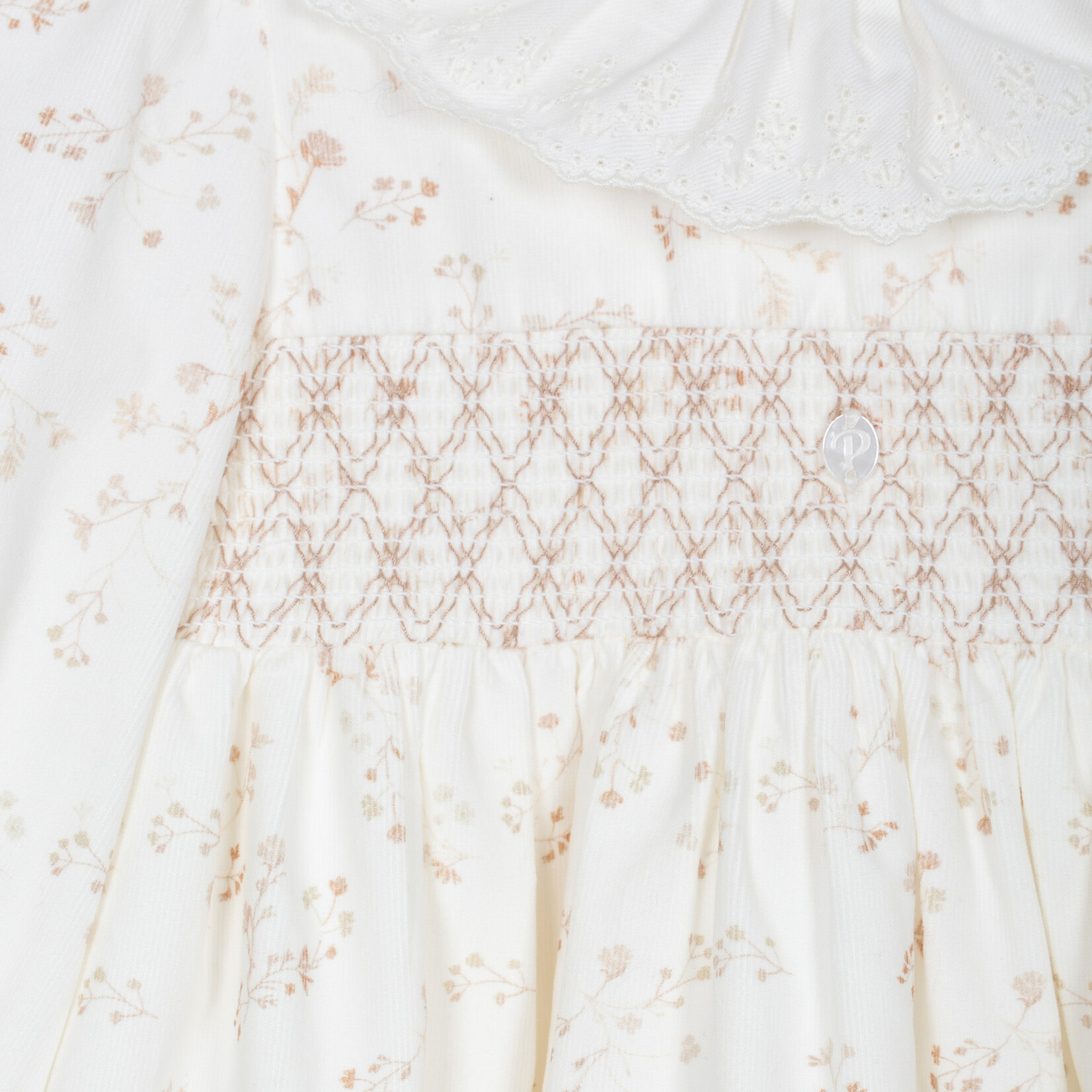 Patachou VESTIDO - MINI GIRL SOFT - INVERNO 2025 BEIGE FLOWERS F25-118