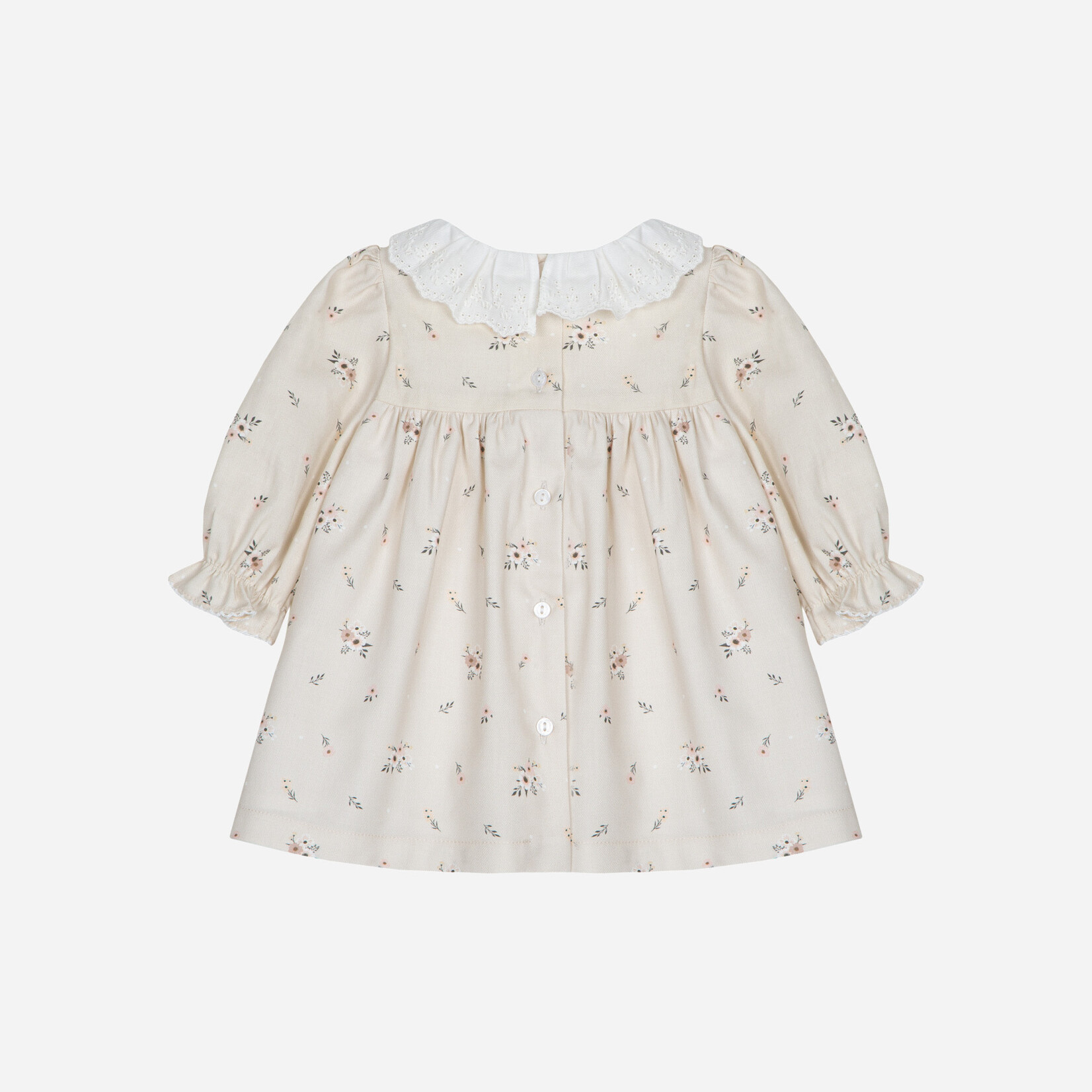 Patachou VESTIDO ML - NEWBORN SOFT - INVERNO 2025 BEIGE FLORAL F25-1
