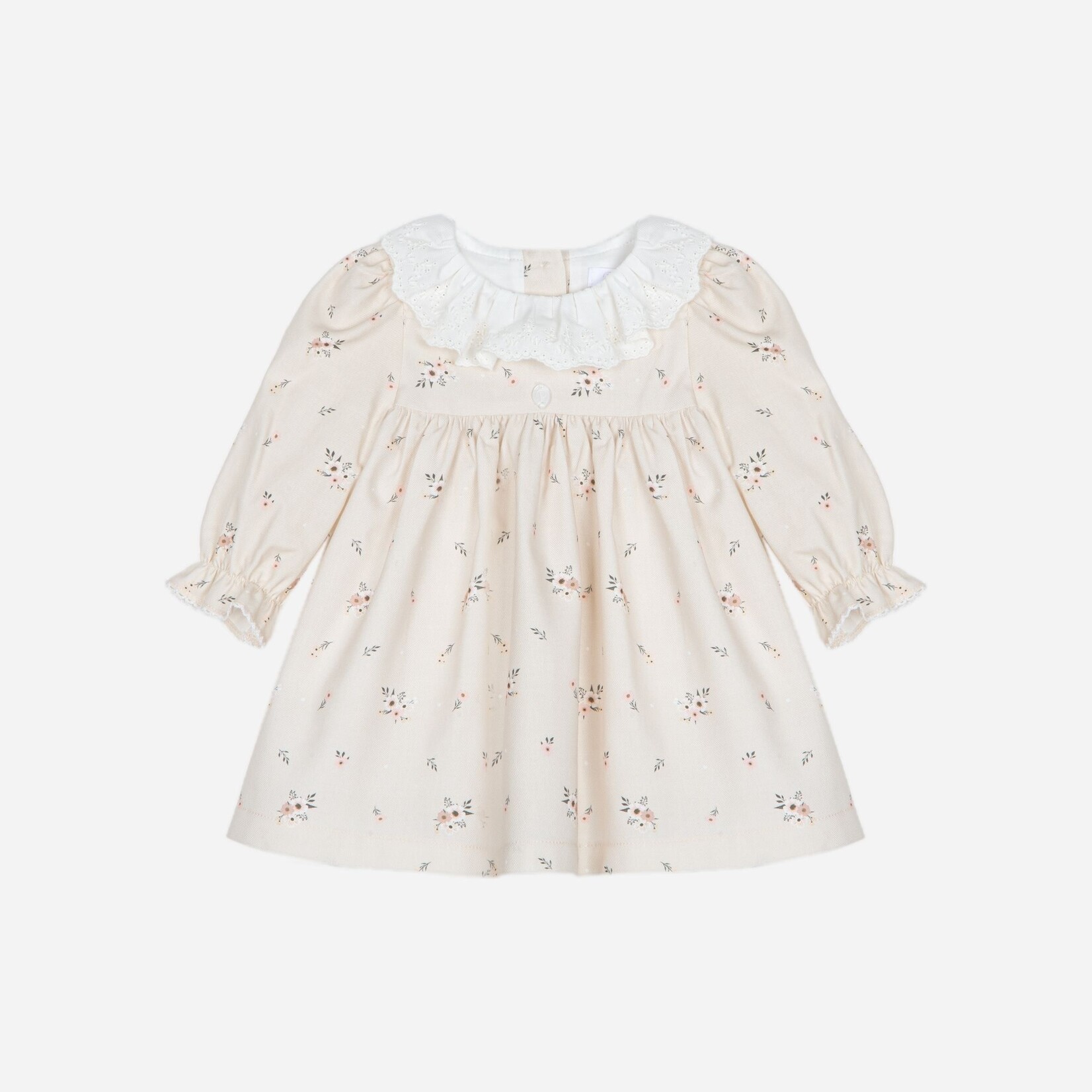 Patachou VESTIDO ML - NEWBORN SOFT - INVERNO 2025 BEIGE FLORAL F25-1