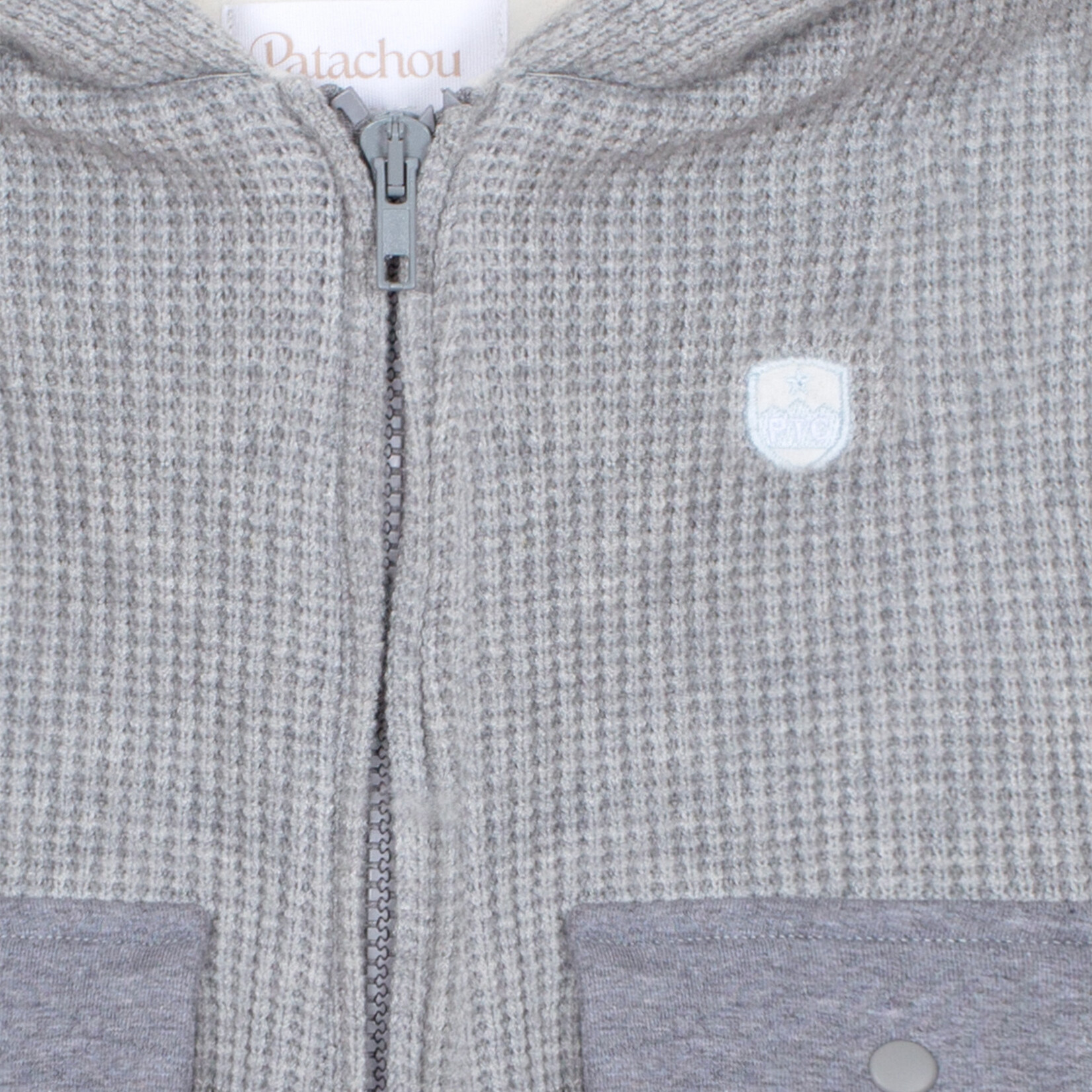 Patachou CASACO - MINI BOY SOFT BLUE - INVERNO 2025 DARK MELANGE GREY