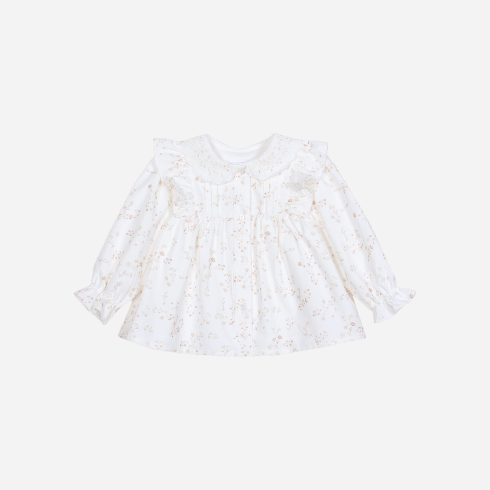 Patachou BLUSA - MINI GIRL COLORS - INVERNO 2025 BEIGE FLOWERS F25-118