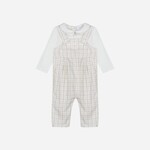 Patachou MACACÃO - NEWBORN SOFT -  INVERNO 2025 BEIGE CHECKS F25-1