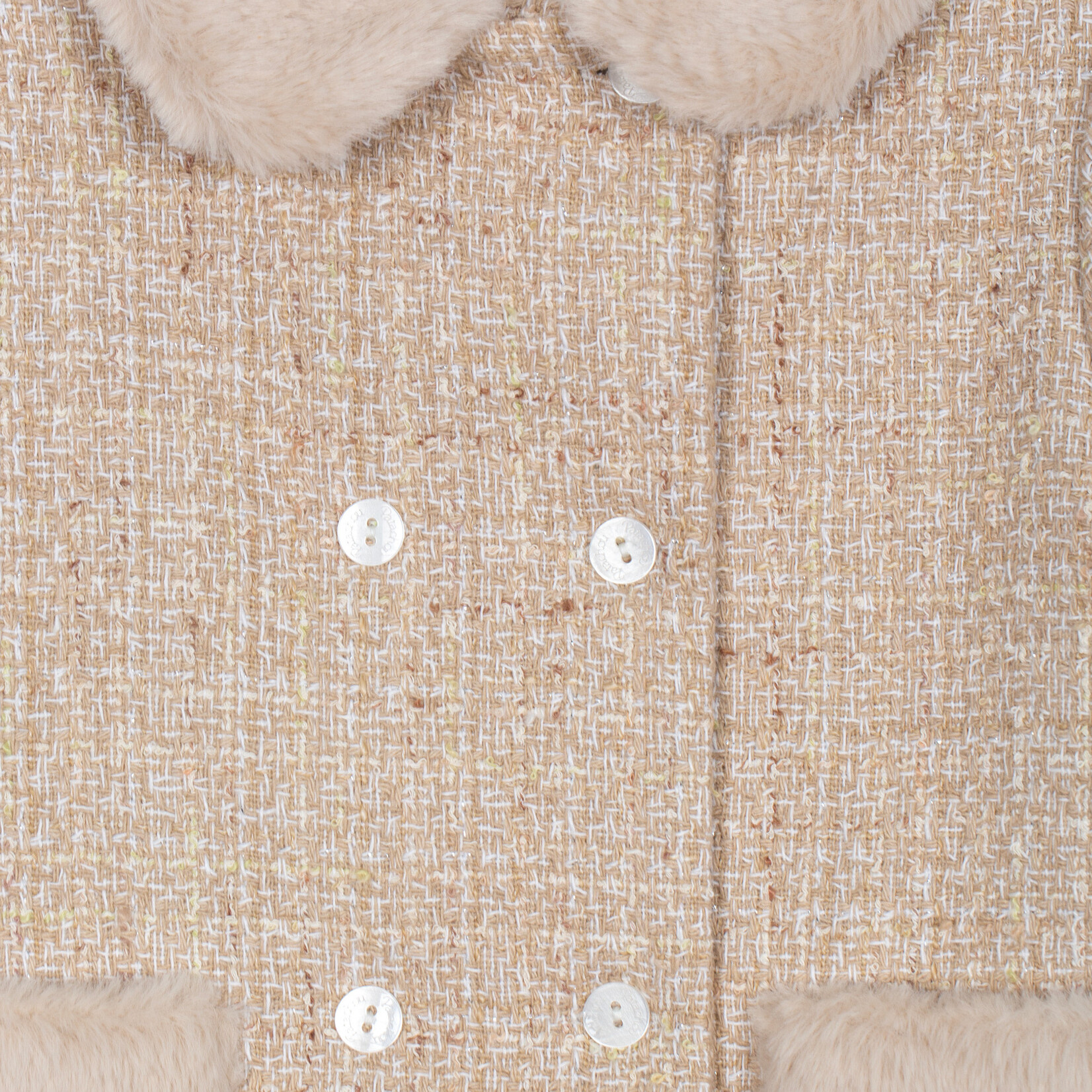 Patachou CASACO - MINI GIRL SOFT  -  INVERNO 2025 BEIGE