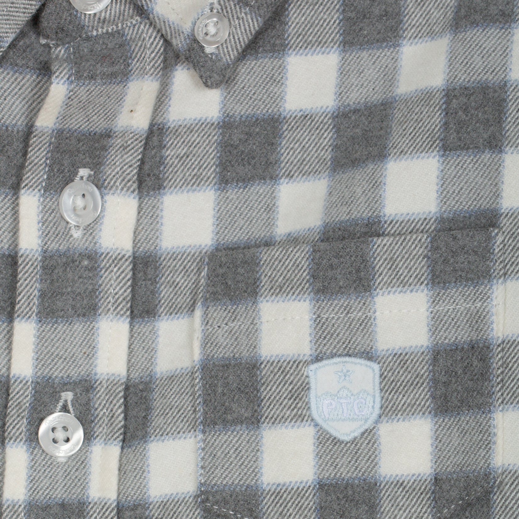 Patachou CAMISA - MINI BOY SOFT BLUE - INVERNO 2025 EMERALD CHECK F25-46