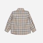Patachou CAMISA - MINI BOY SOFT BLUE - INVERNO 2025 CAMEL/NAVY CHECK F25-68