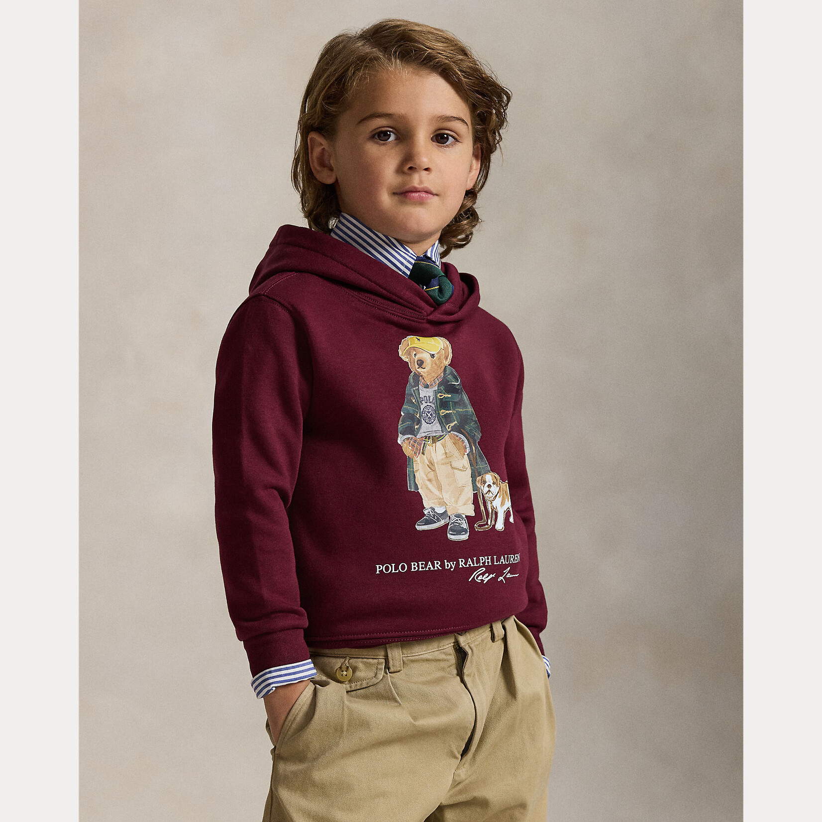 Ralph Lauren KNIT-PULLOVER-SWEATSHIRT FA25 BEAR CLASSIC WINE