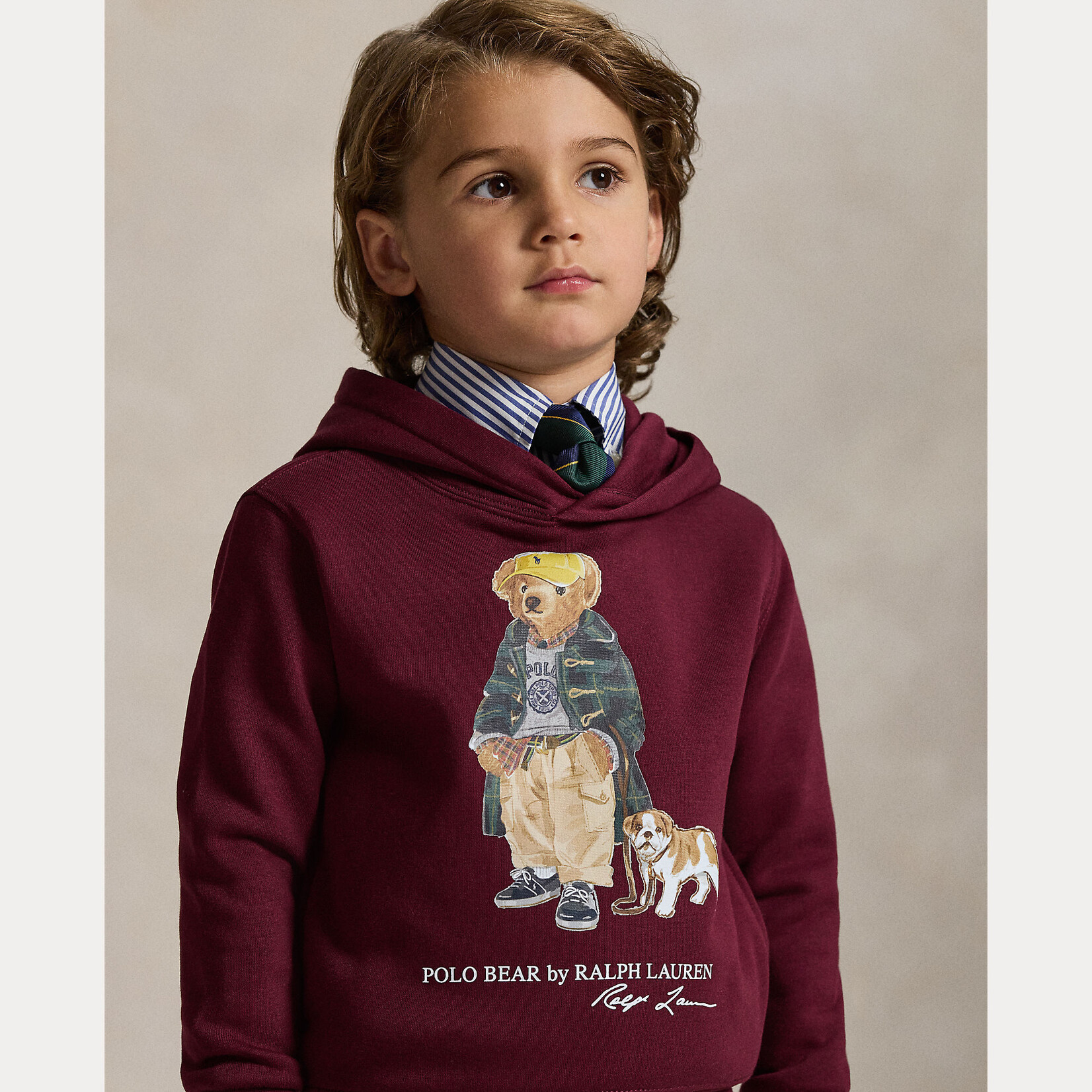 Ralph Lauren KNIT-PULLOVER-SWEATSHIRT FA25 BEAR CLASSIC WINE