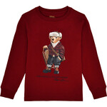 Ralph Lauren KNIT-T-SHIRT HOL25 BEAR HOLIDAY RED