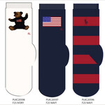Ralph Lauren SITTING BEAR-CREW SOCK-3 PACK IVORY/NAVY/NAVY