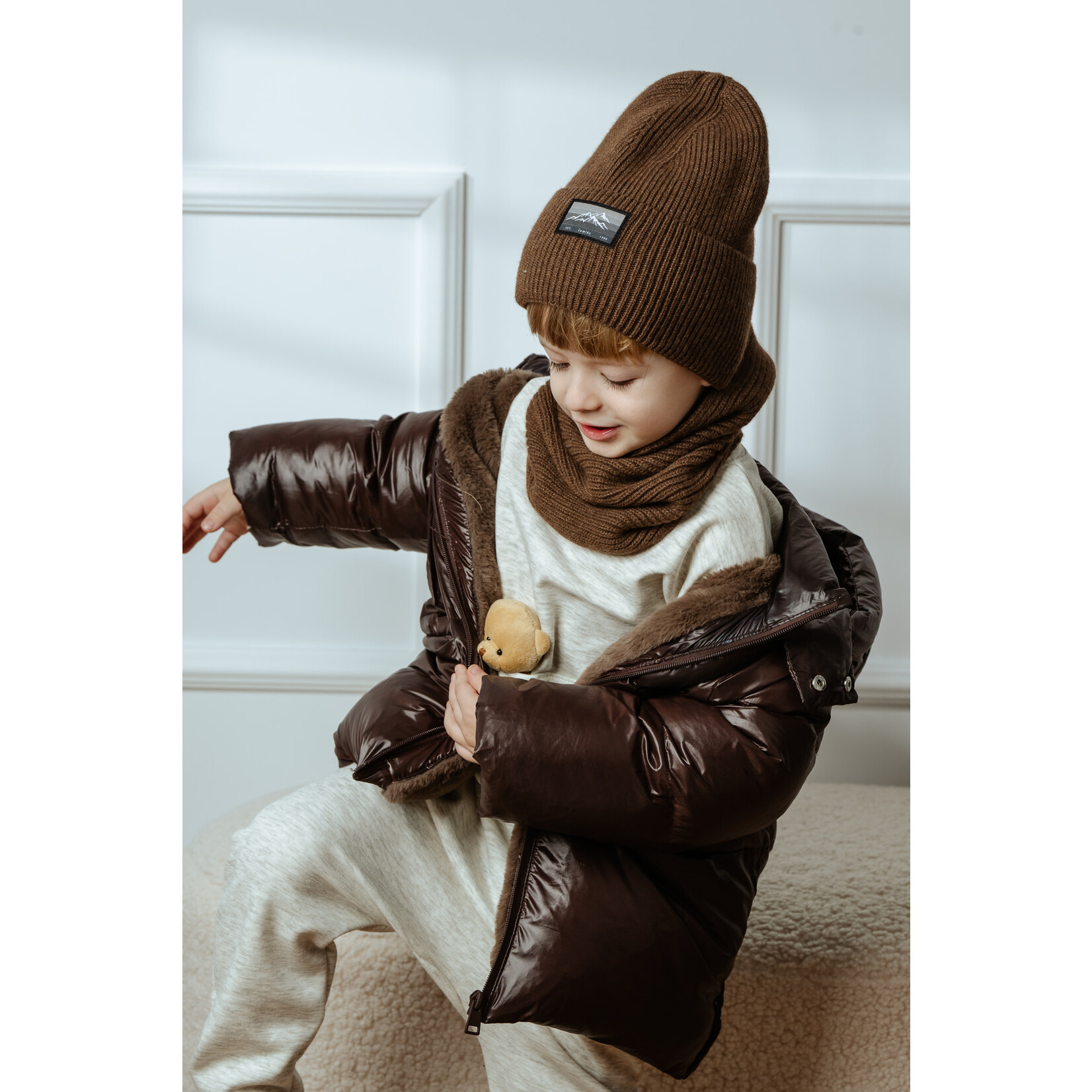 Jamiks JZH426--0-7 KRISTON Rolkraag sjaal caramel