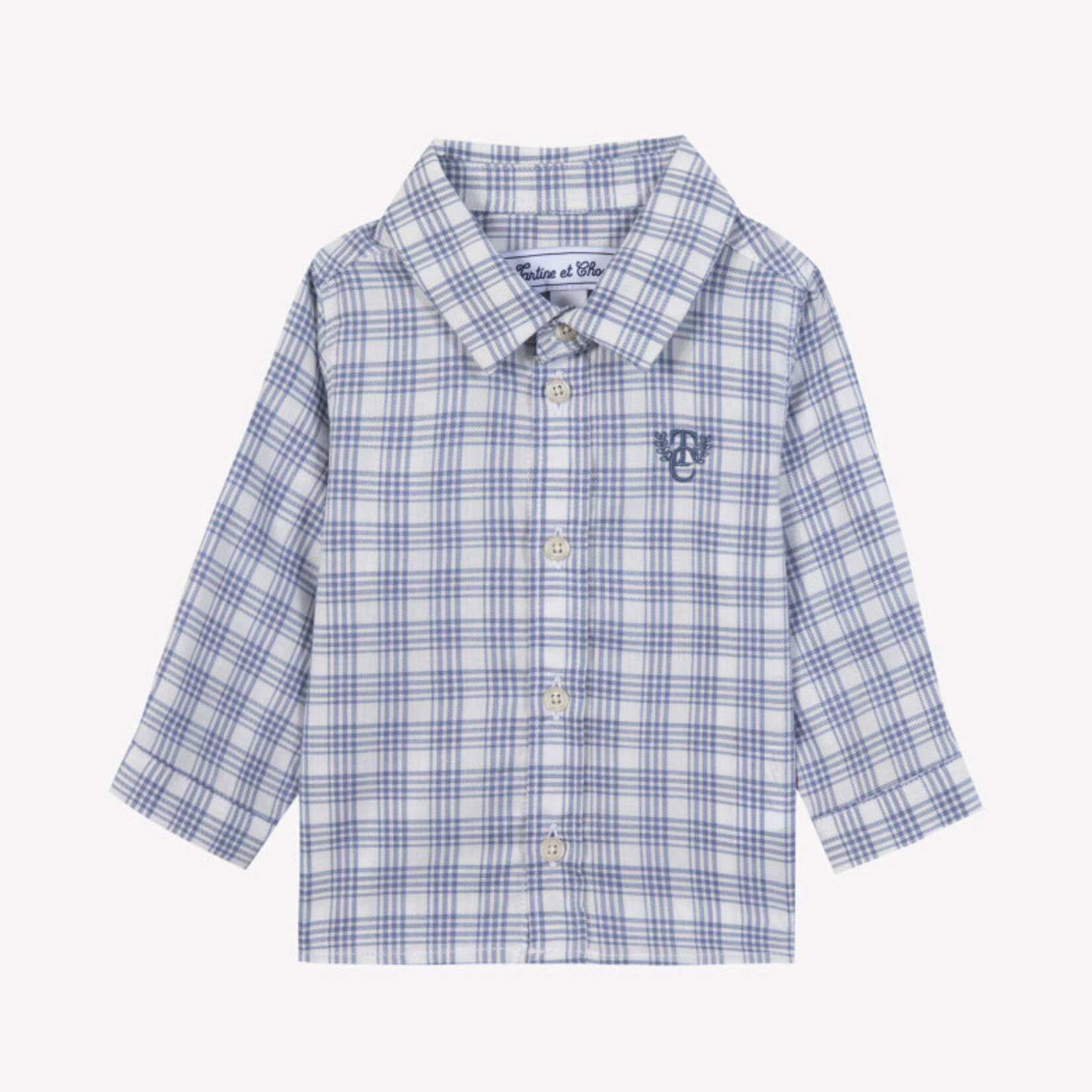 Tartine et Chocolat CHEMISE5 TUNIQUE Bleu grisé CB12061