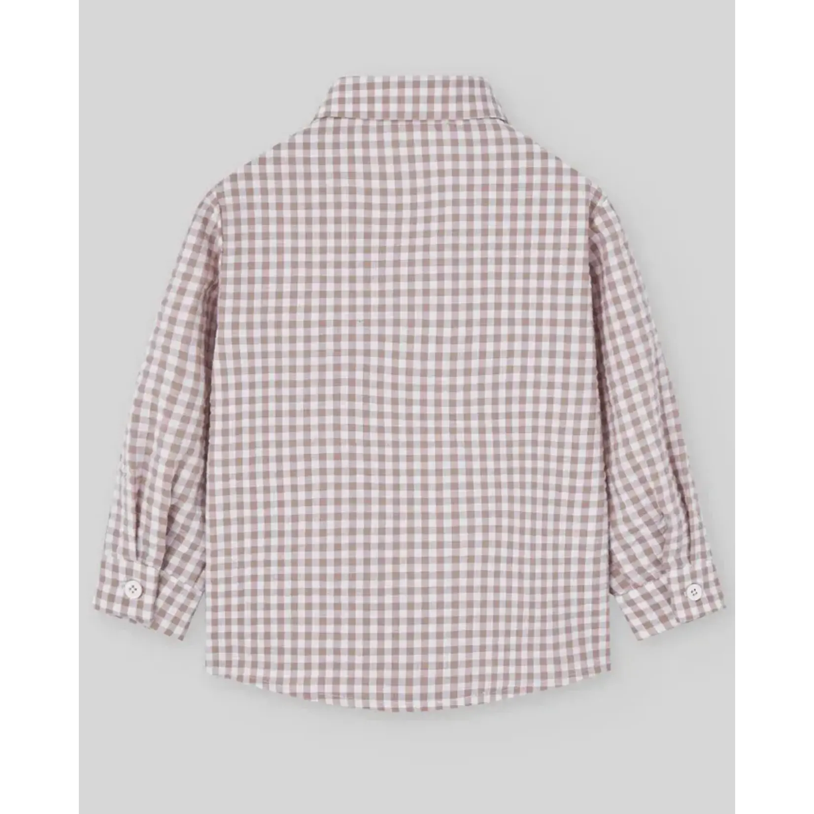 Paz Rodriguez WOVEN NEWBORN SHIRT "SETITAS"_Light Brown_006-152927