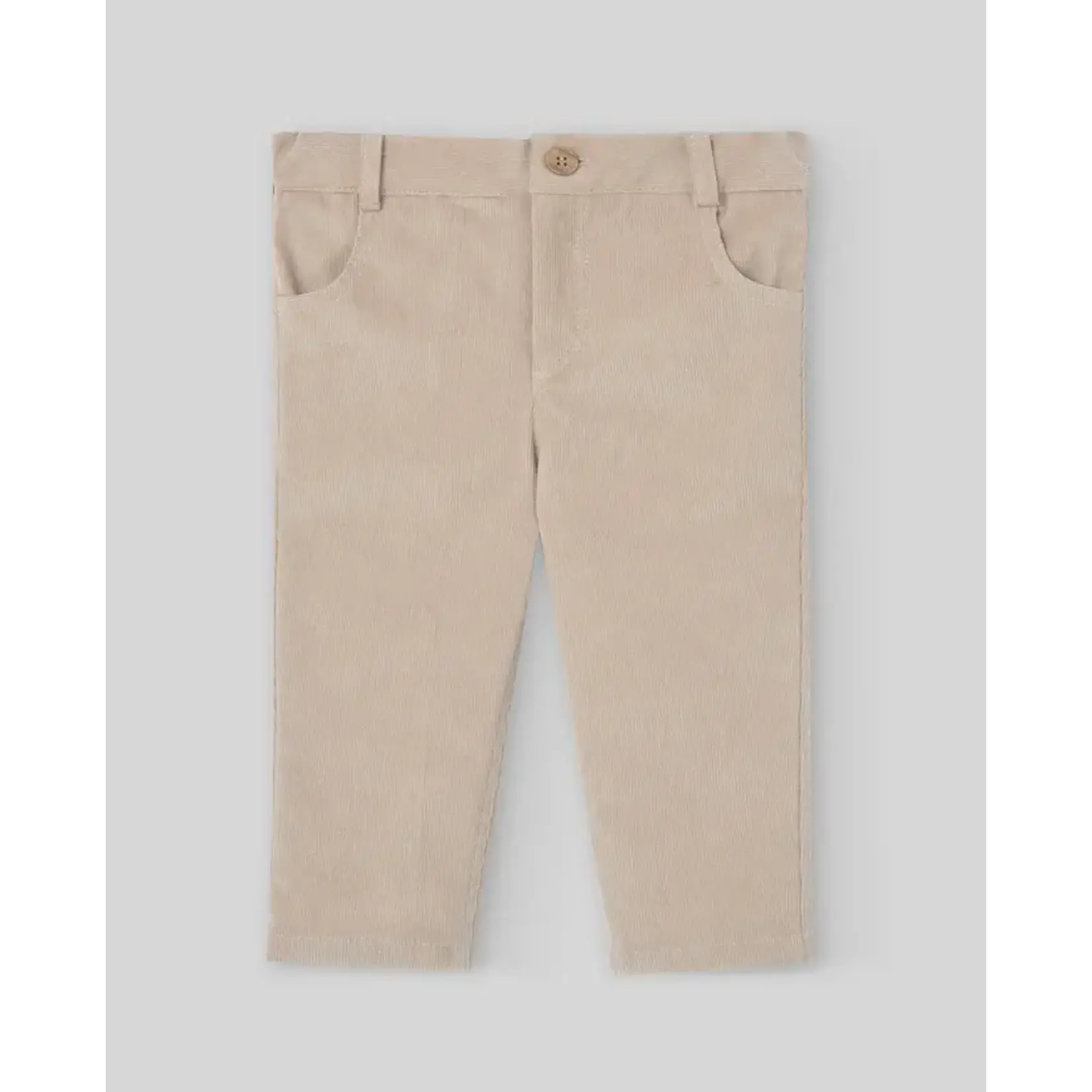 Paz Rodriguez WOVEN NEWBORN TROUSER "ESENCIAL"_Sand_007-151135