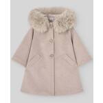 Paz Rodriguez WOVEN NEWBORN COAT "ESENCIAL"_Hazelnut_009-152001