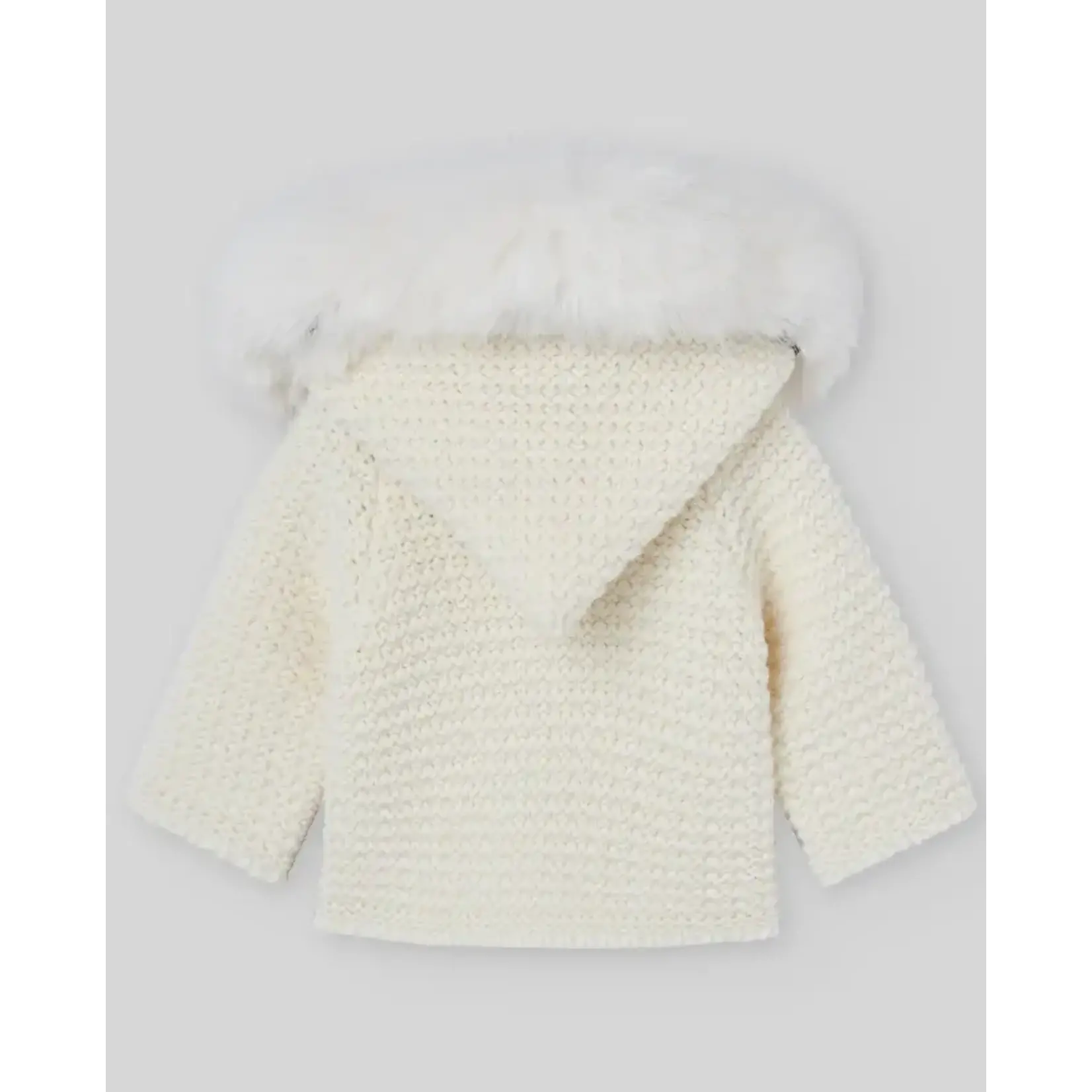 Paz Rodriguez KNIT NEWBORN COAT "ESENCIAL"_Cream_012-130943