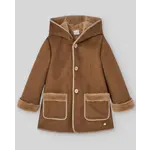 Paz Rodriguez WOVEN INFANT COAT "POMPON"_Brown_012-152991