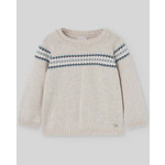 Paz Rodriguez KNIT NEWBORN PULLOVER "QUINTA"_Light Brown_014-123143