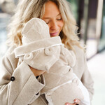 First 9902024 beige knitted FIRST®SIGNATURE coat