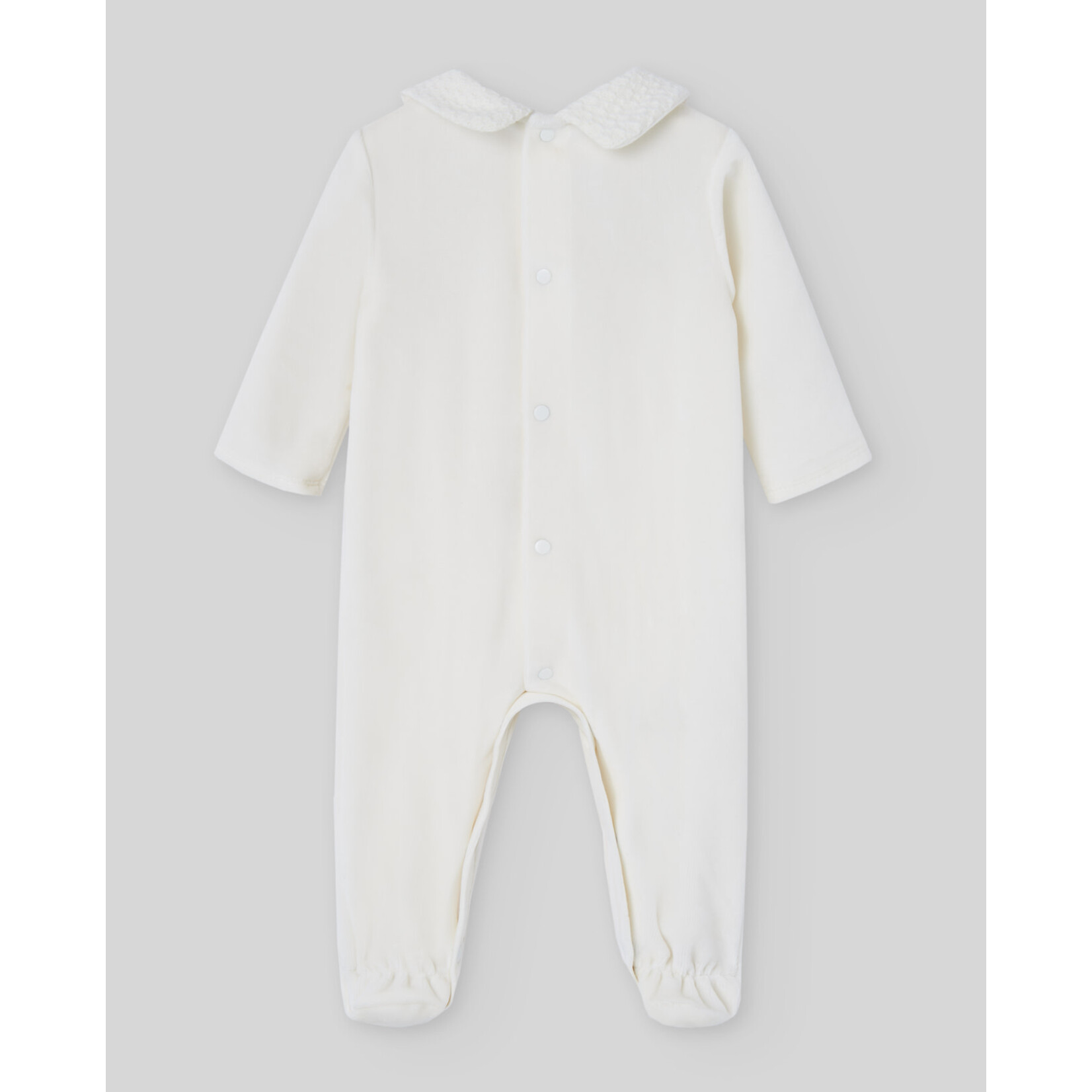 Paz Rodriguez KNIT NEWBORN ROMPER "TERNURA OI 25-26"_Cream_005-193145
