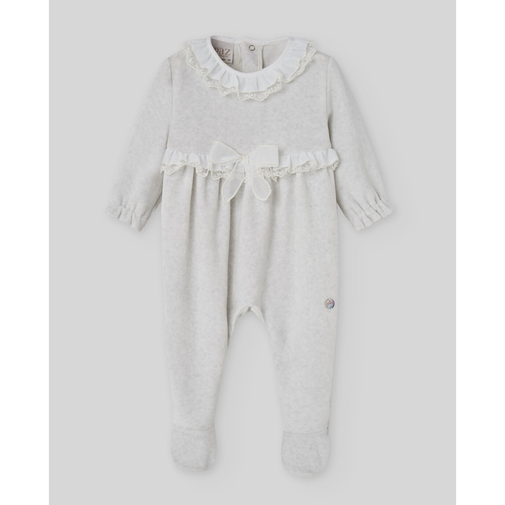Paz Rodriguez KNIT NEWBORN ROMPER "TERNURA OI 25-26"_Chalk Pink_005-193149