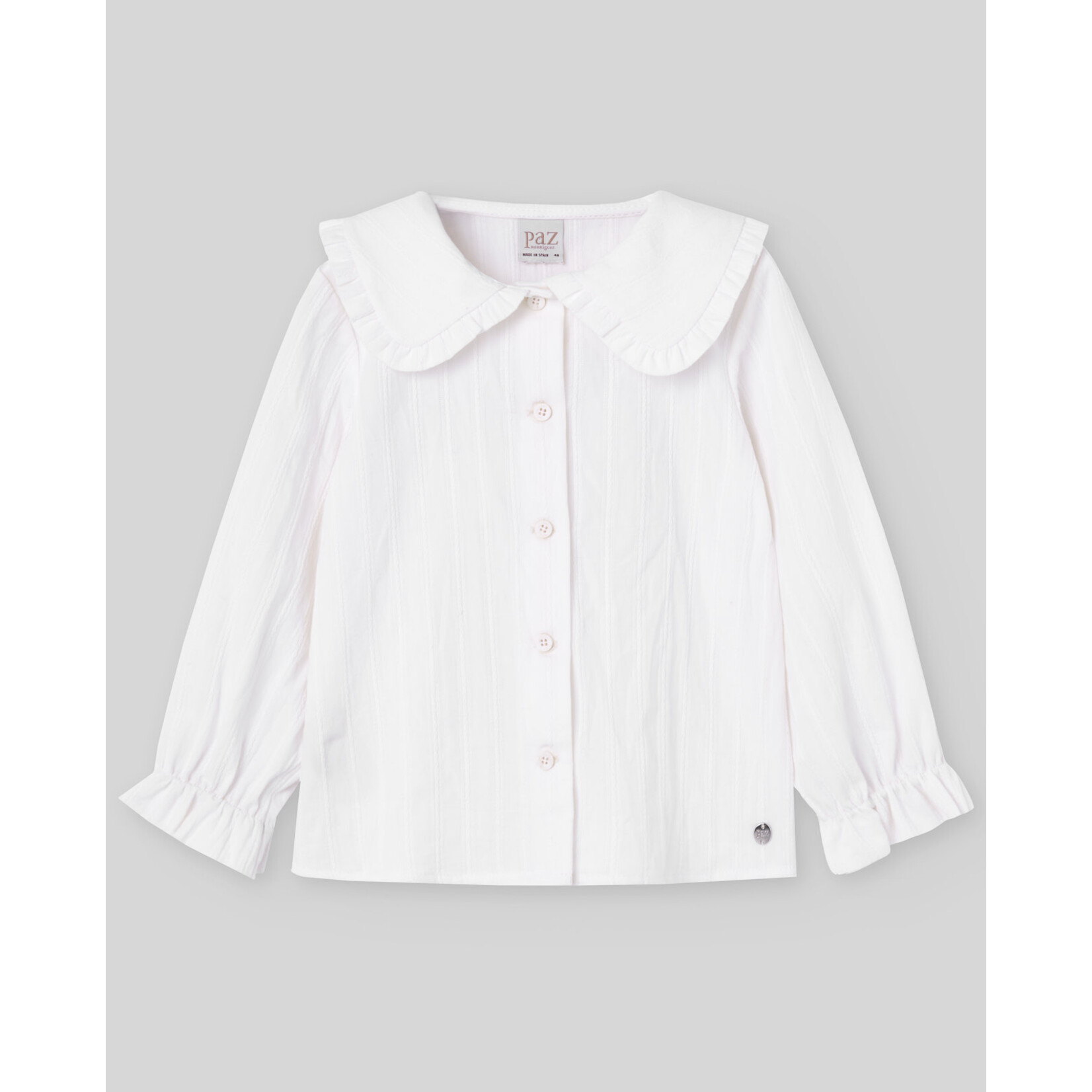 Paz Rodriguez WOVEN INFANT BLOUSE "SETITAS"_Cream_006-152928