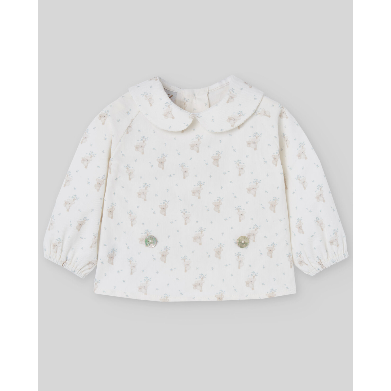 Paz Rodriguez WOVEN NEWBORN BLOUSE "KOALA"_Dutch Blue_006-153059
